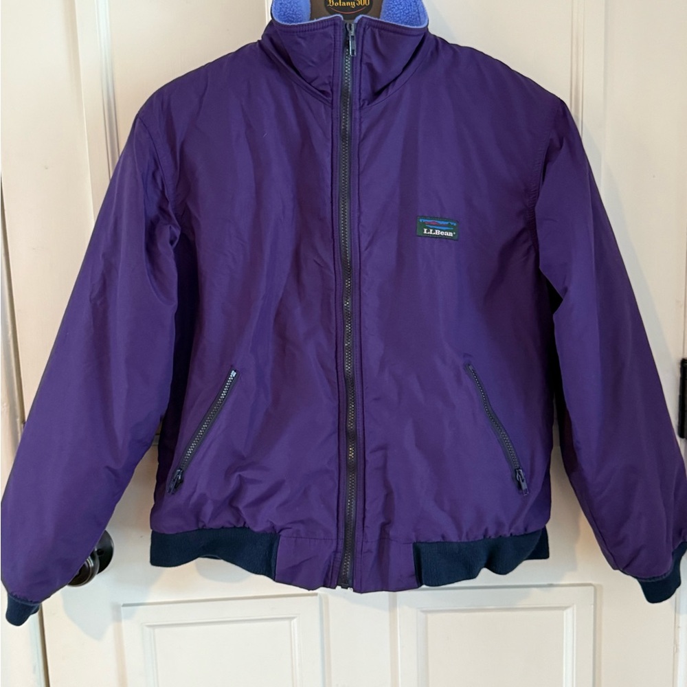L.L. Bean Vintage Vibrant Purple Warm Up Jacket